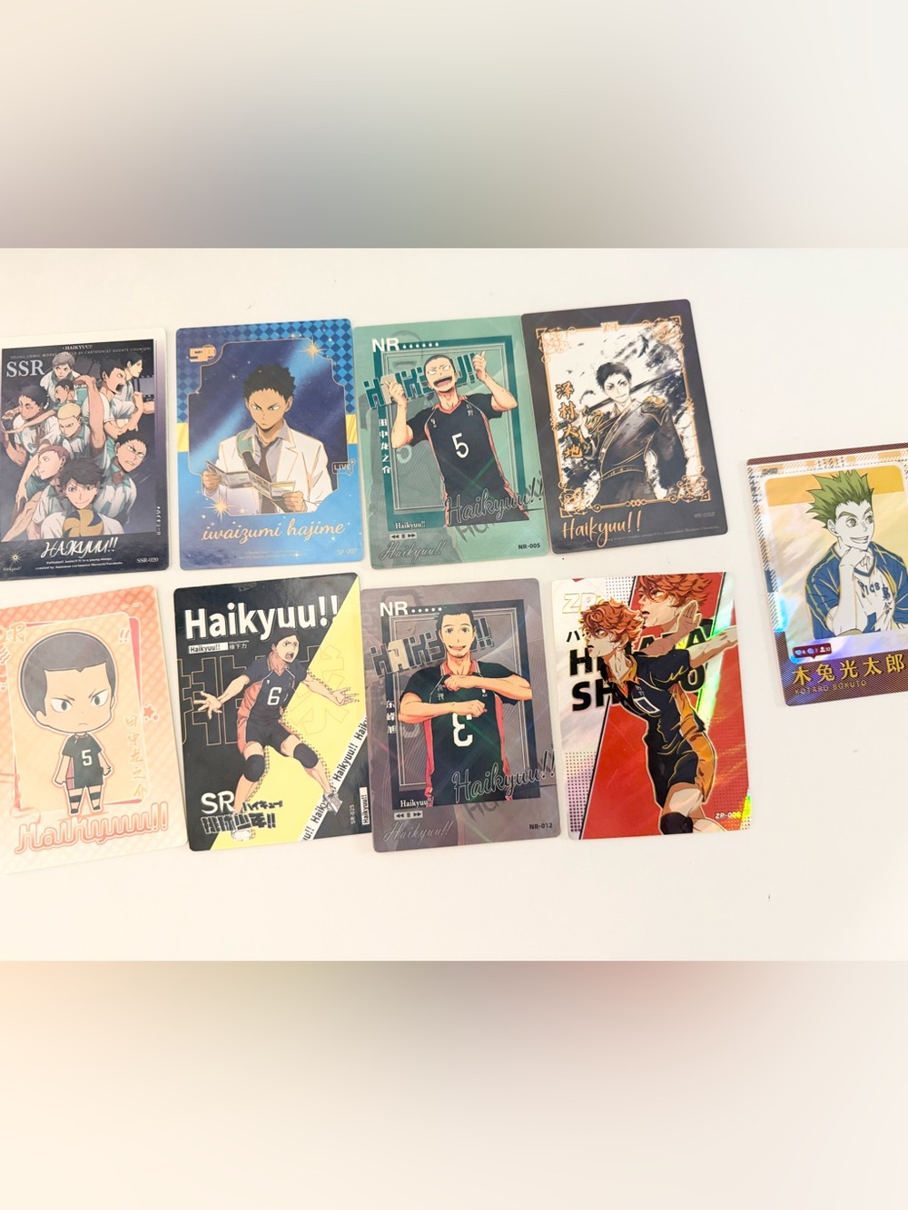 Anime collectible haikyuu haikyu cards set